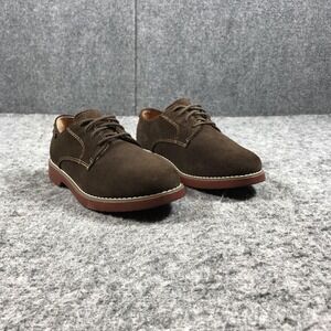 GH Bass Boys 4 Brown Suede Derby Dress Shoes Junior 2 0402-6939-211